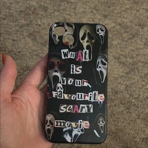 Black Horror Movie Themed Phone Case iPhone 14 Plus case